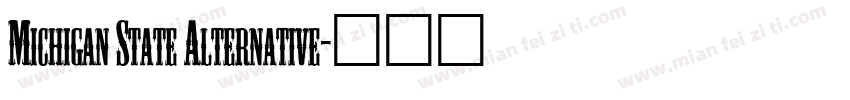 Michigan State Alternative字体转换